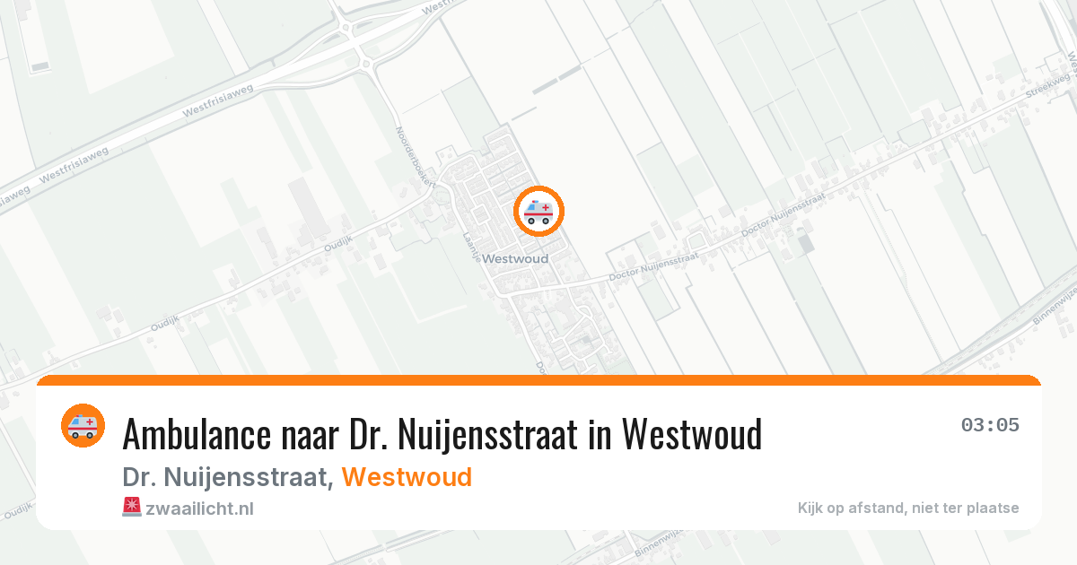 Ambulance naar Dr. Nuijensstraat in Westwoud — 12 jul 2026