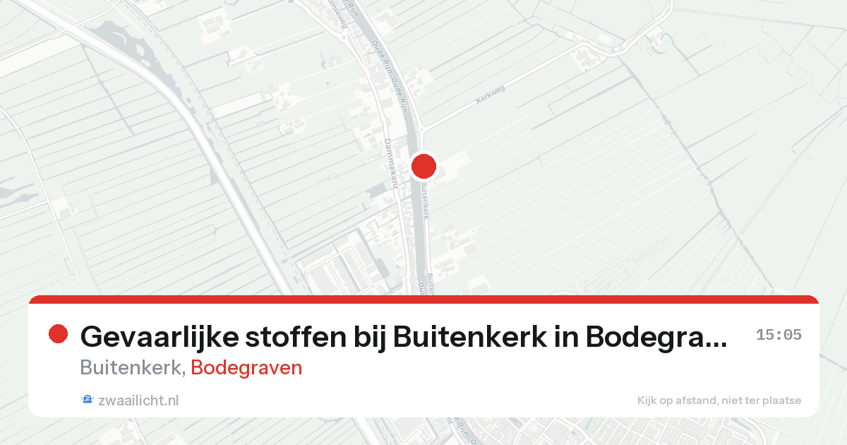 Gevaarlijke stoffen bij Buitenkerk in Bodegraven — 24 aug 2026
