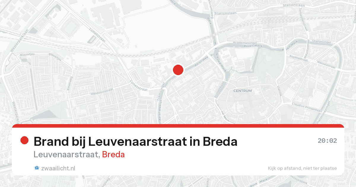 Brand bij Leuvenaarstraat in Breda — 23 aug 2026