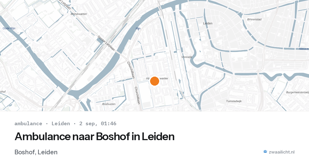 Ambulance naar Boshof in Leiden — 1 sep 2026