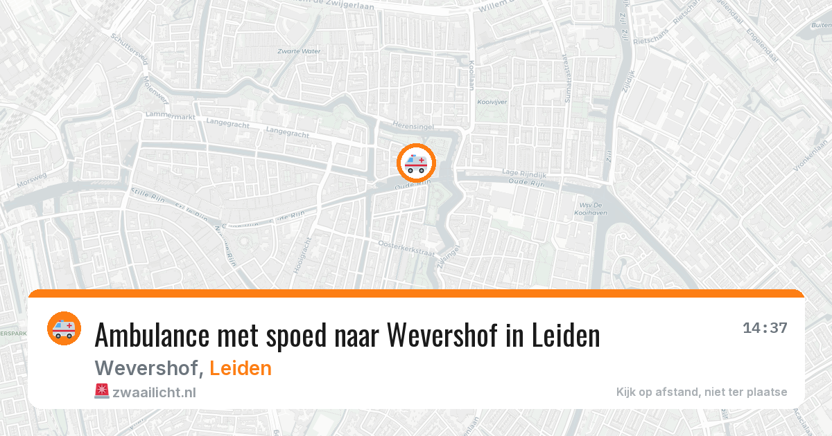 Ambulance met spoed naar Wevershof in Leiden — 4 aug 2026