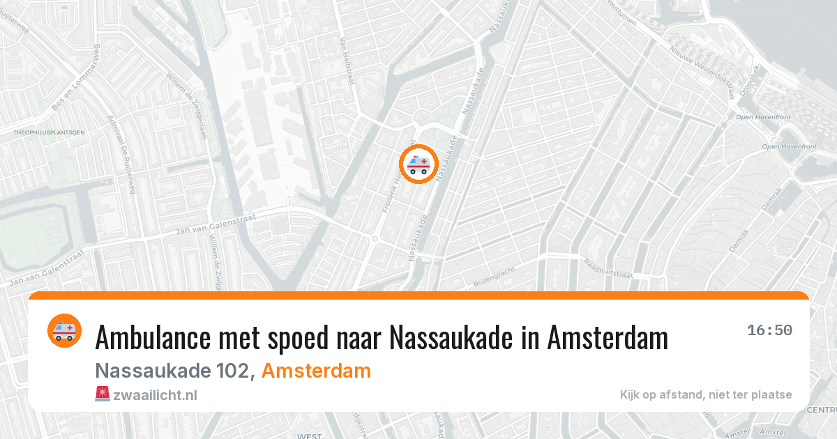 Ambulance met spoed naar Nassaukade in Amsterdam — 4 jul 2026