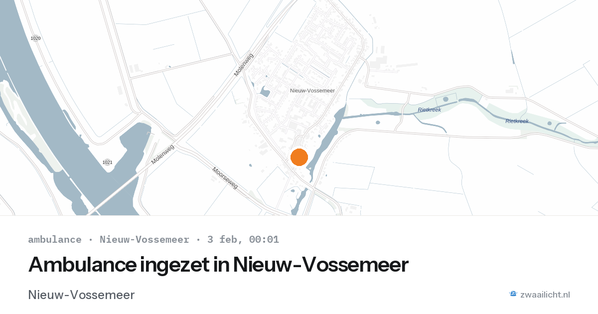 Ambulance ingezet in Nieuw-Vossemeer — 2 feb 2026