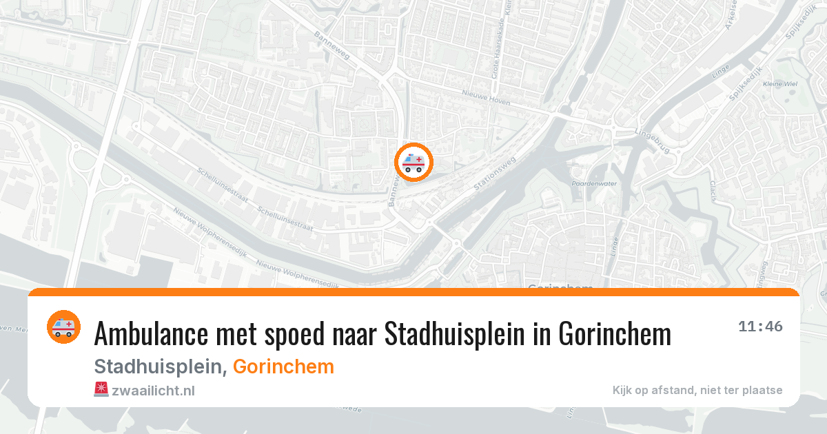 Ambulance met spoed naar Stadhuisplein in Gorinchem — 26 apr 2026