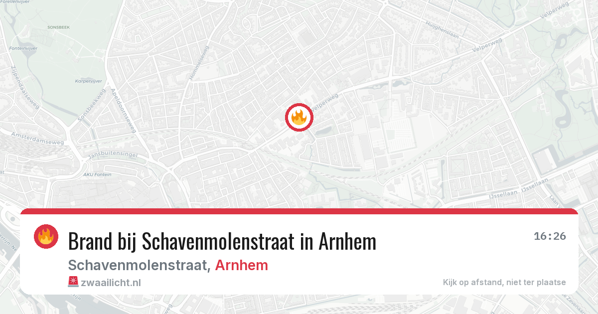 Brand bij Schavenmolenstraat in Arnhem — 19 mrt 2026