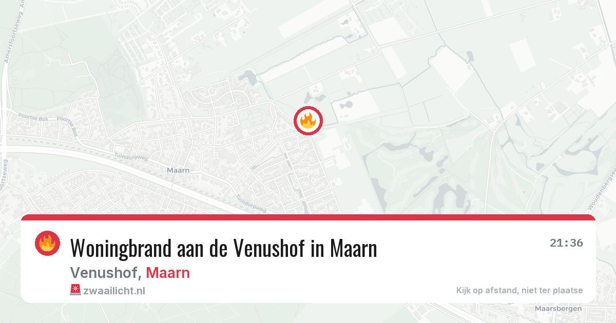 Woningbrand aan de Venushof in Maarn — 10 feb 2026