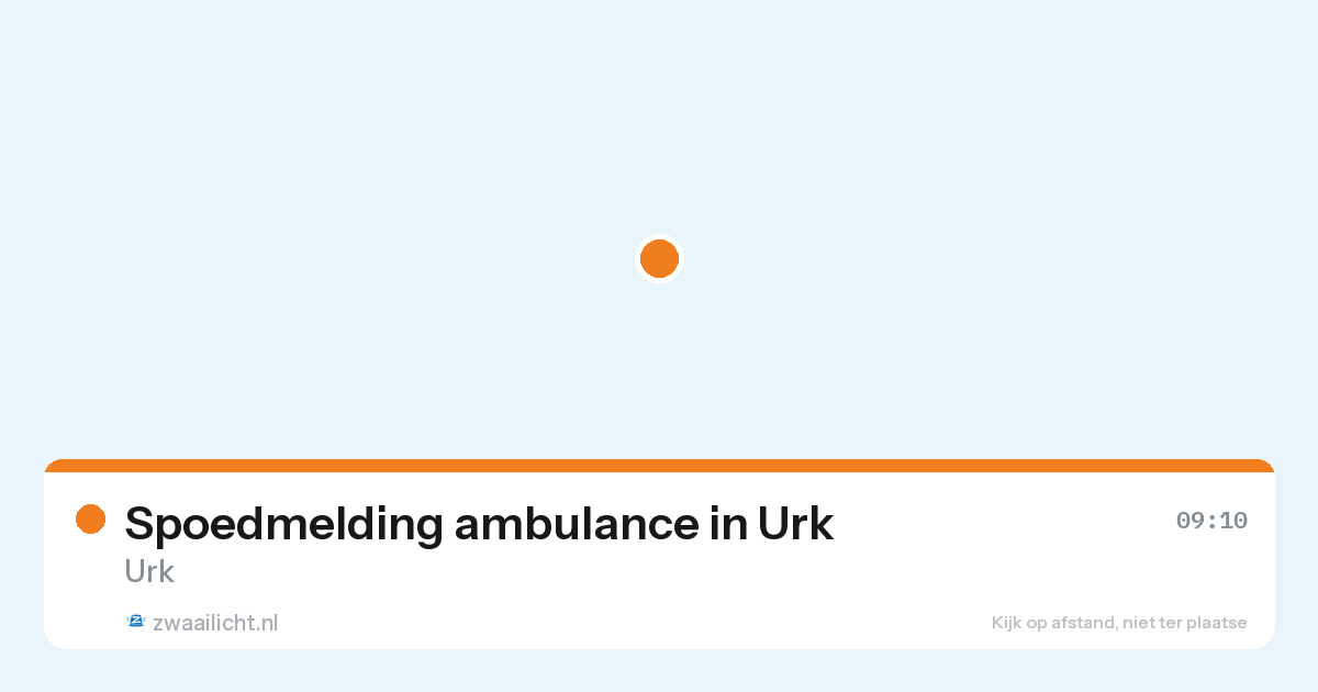Spoedmelding ambulance in Urk — 26 aug 2026