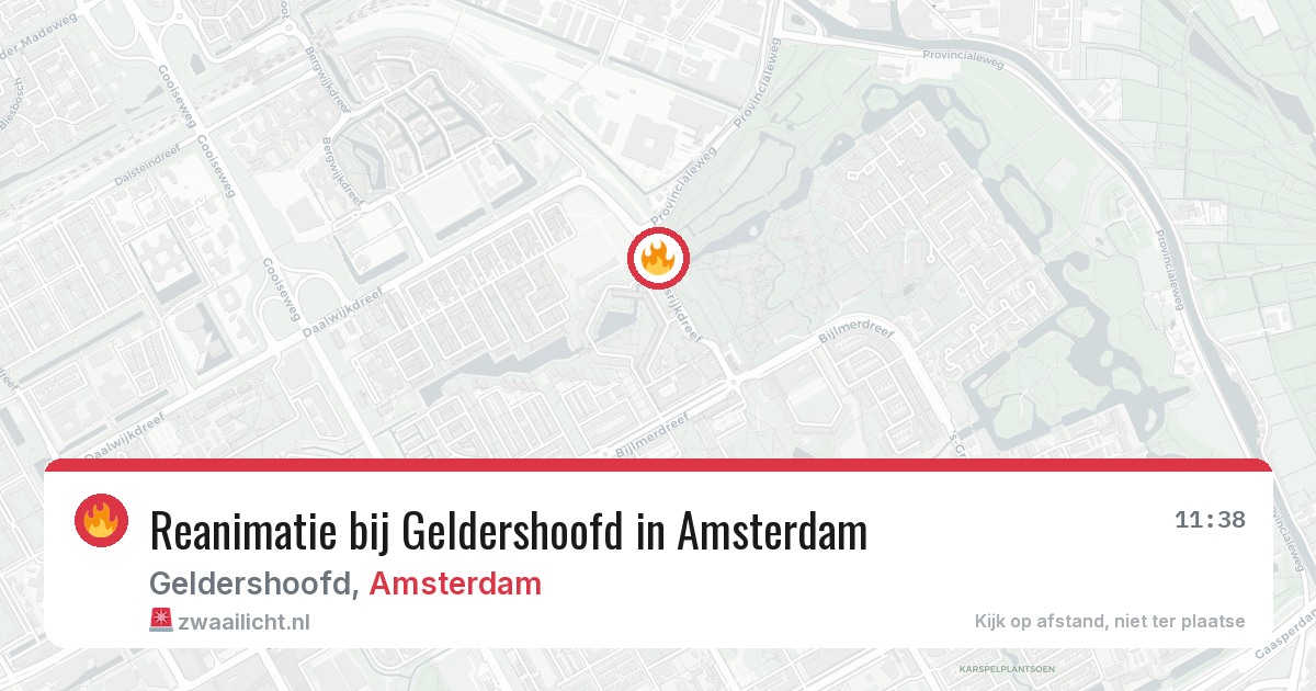 Reanimatie bij Geldershoofd in Amsterdam — 16 jul 2026