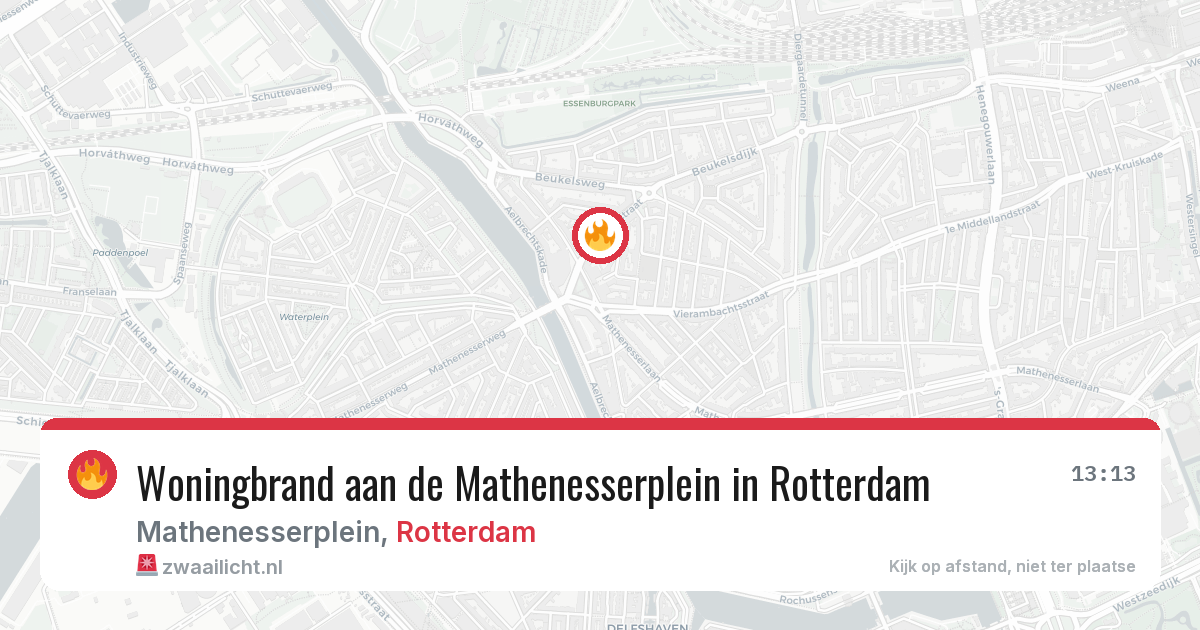 Woningbrand aan de Mathenesserplein in Rotterdam — 28 jan 2026