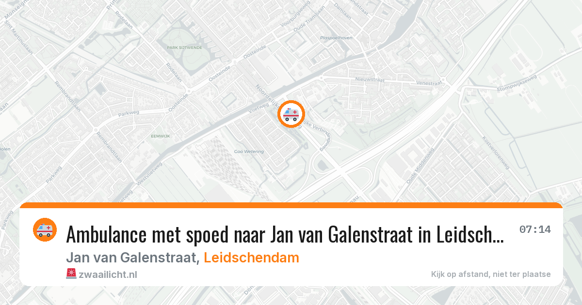 Ambulance met spoed naar Jan van Galenstraat in Leidschendam — 10 jun 2026
