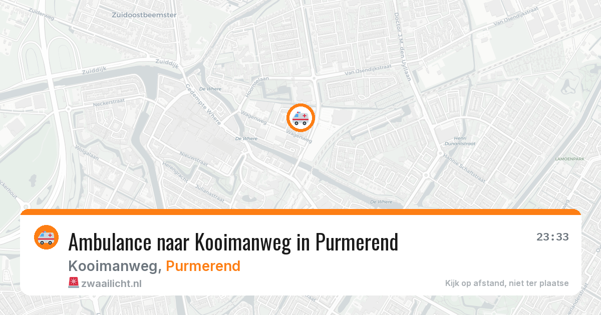 Ambulance naar Kooimanweg in Purmerend — 18 jul 2026