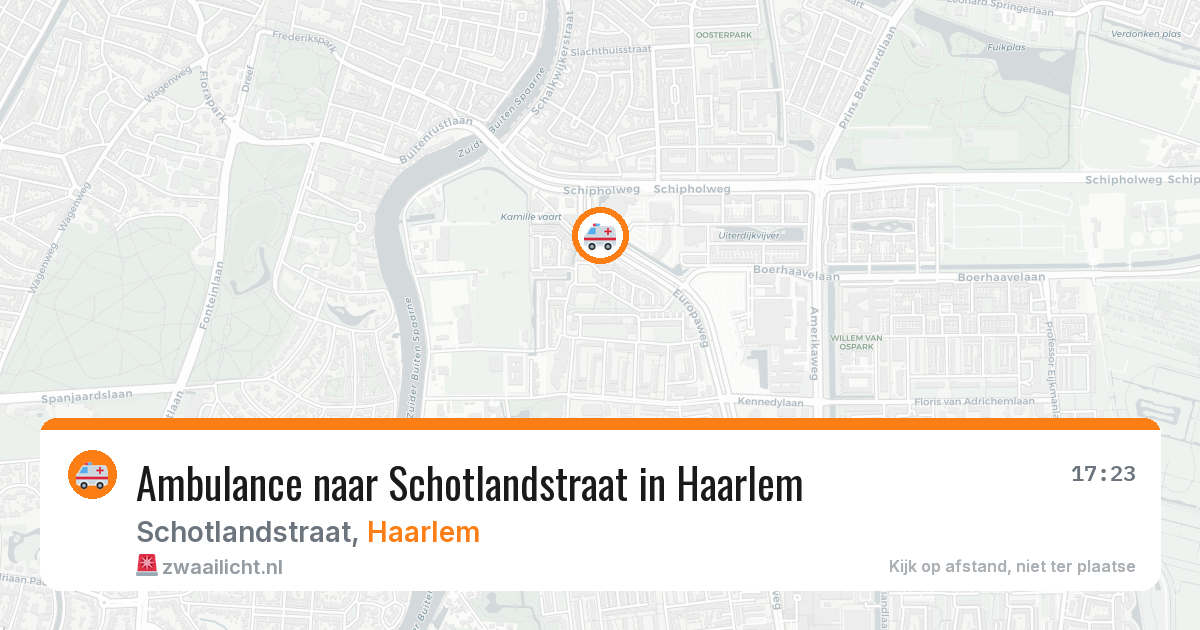Ambulance naar Schotlandstraat in Haarlem — 1 aug 2026