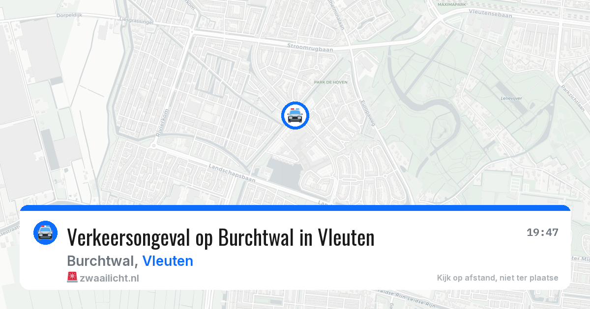 Verkeersongeval op Burchtwal in Vleuten — 7 apr 2026