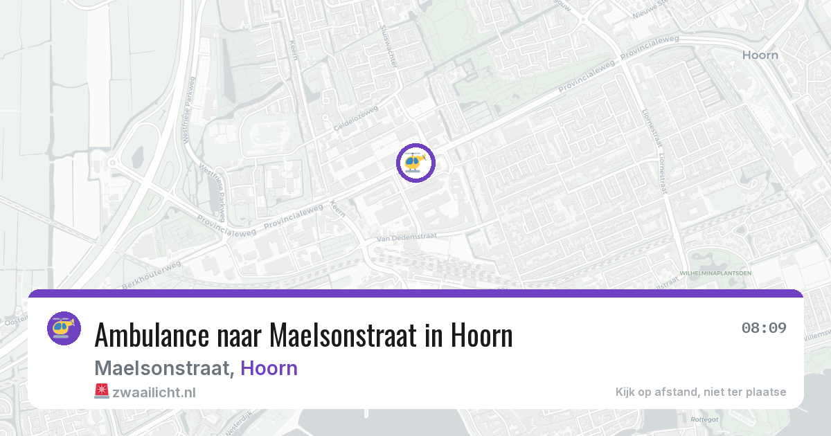 Ambulance naar Maelsonstraat in Hoorn — 20 feb 2026