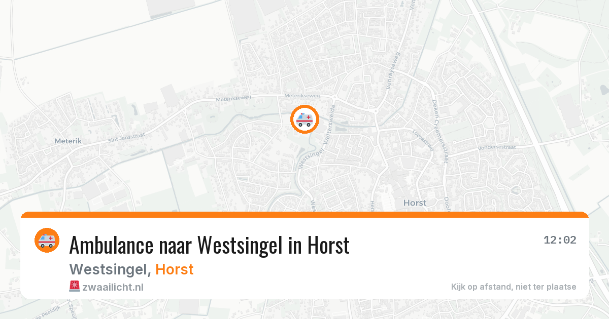 Ambulance naar Westsingel in Horst — 3 aug 2026