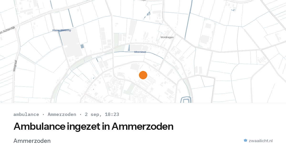 Ambulance ingezet in Ammerzoden — 2 sep 2026