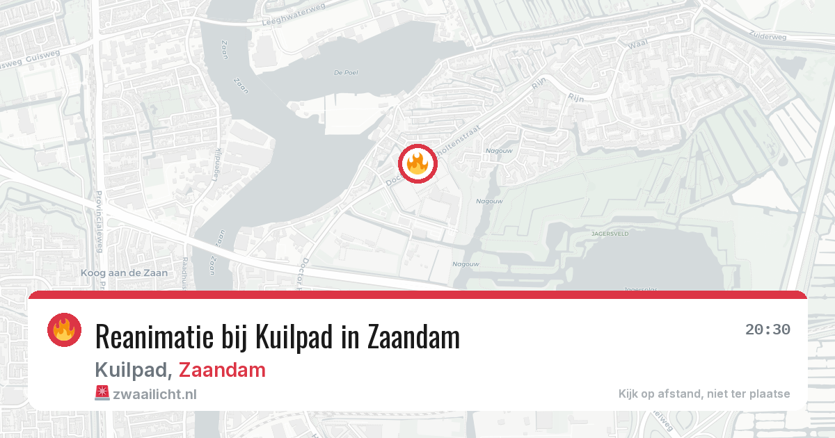 Reanimatie bij Kuilpad in Zaandam — 3 aug 2026