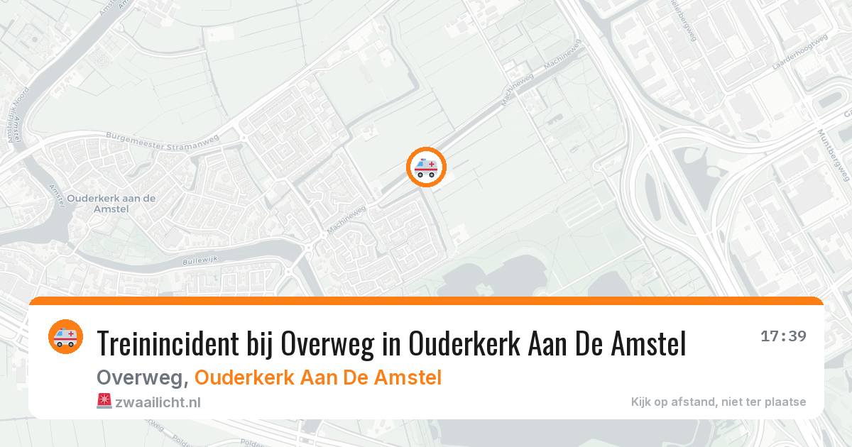 Treinincident bij Overweg in Ouderkerk Aan De Amstel — 28 jun 2026