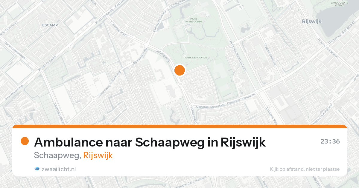 Ambulance naar Schaapweg in Rijswijk — 20 aug 2026
