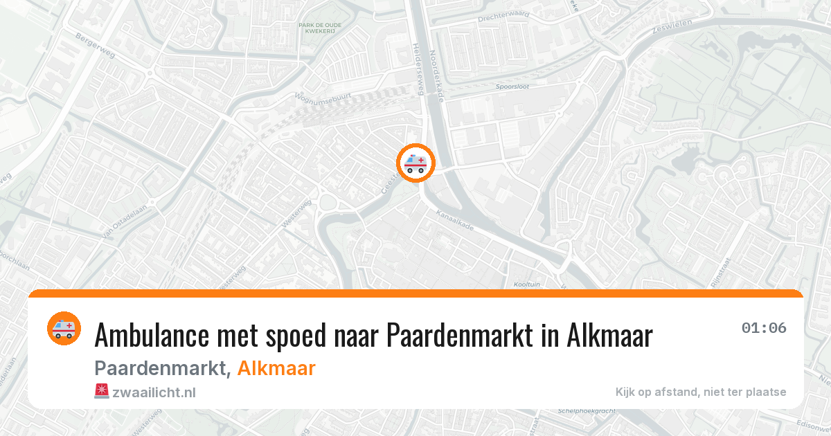 Ambulance met spoed naar Paardenmarkt in Alkmaar — 24 jul 2026