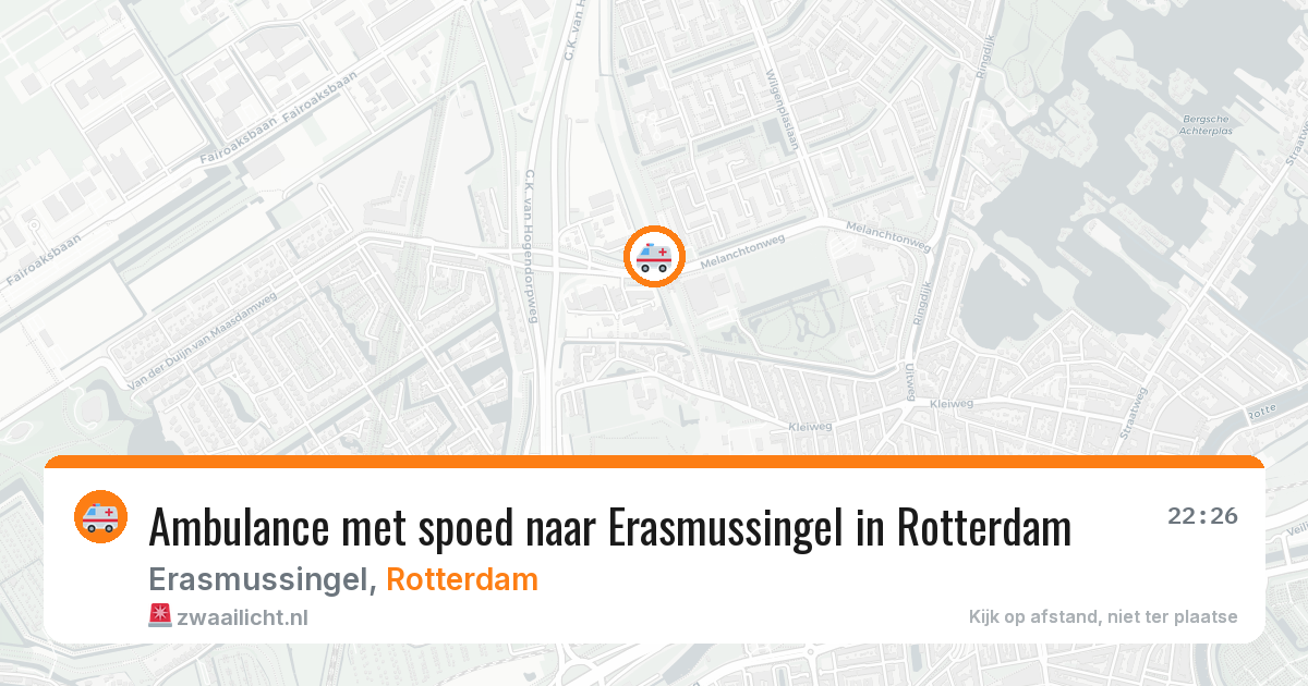 Ambulance met spoed naar Erasmussingel in Rotterdam — 5 jun 2026