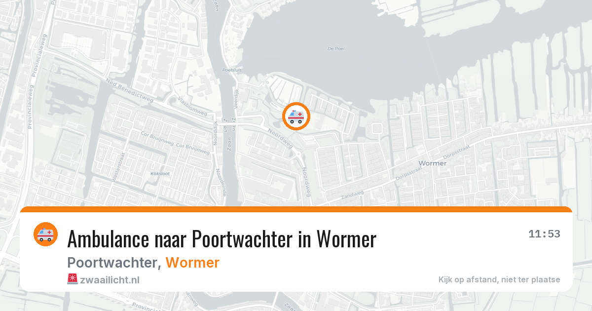 Ambulance naar Poortwachter in Wormer — 12 apr 2026