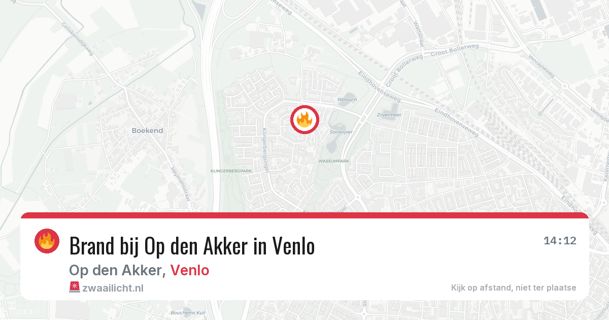 Brand bij Op den Akker in Venlo — 22 mei 2026