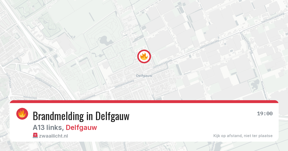 Brandmelding in Delfgauw — 29 jul 2026