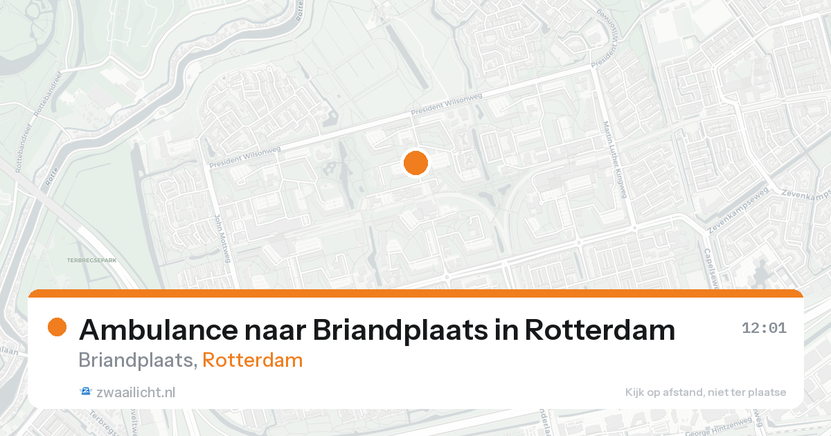 Ambulance naar Briandplaats in Rotterdam — 17 aug 2026