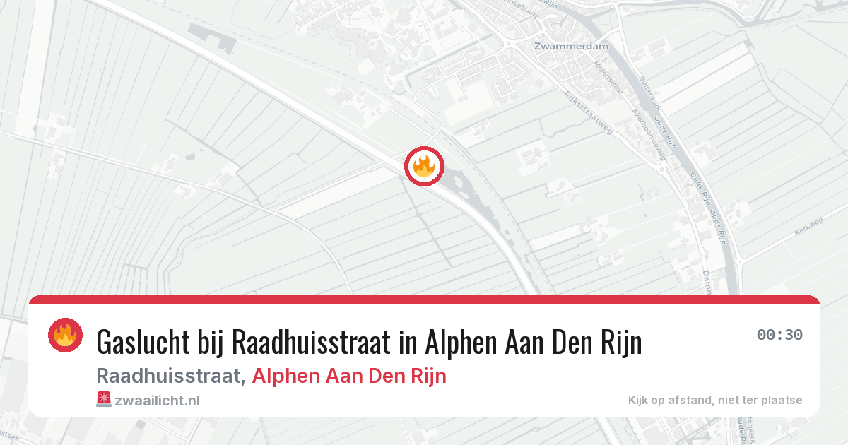 Gaslucht bij Raadhuisstraat in Alphen Aan Den Rijn — 20 jan 2026