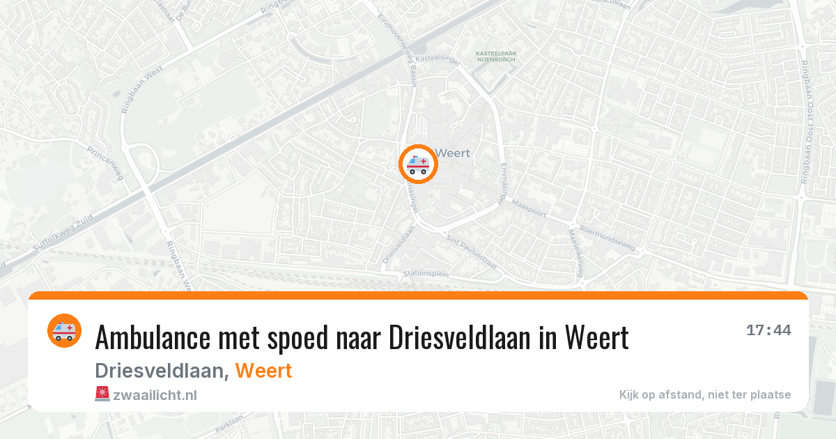Ambulance met spoed naar Driesveldlaan in Weert — 29 jan 2026