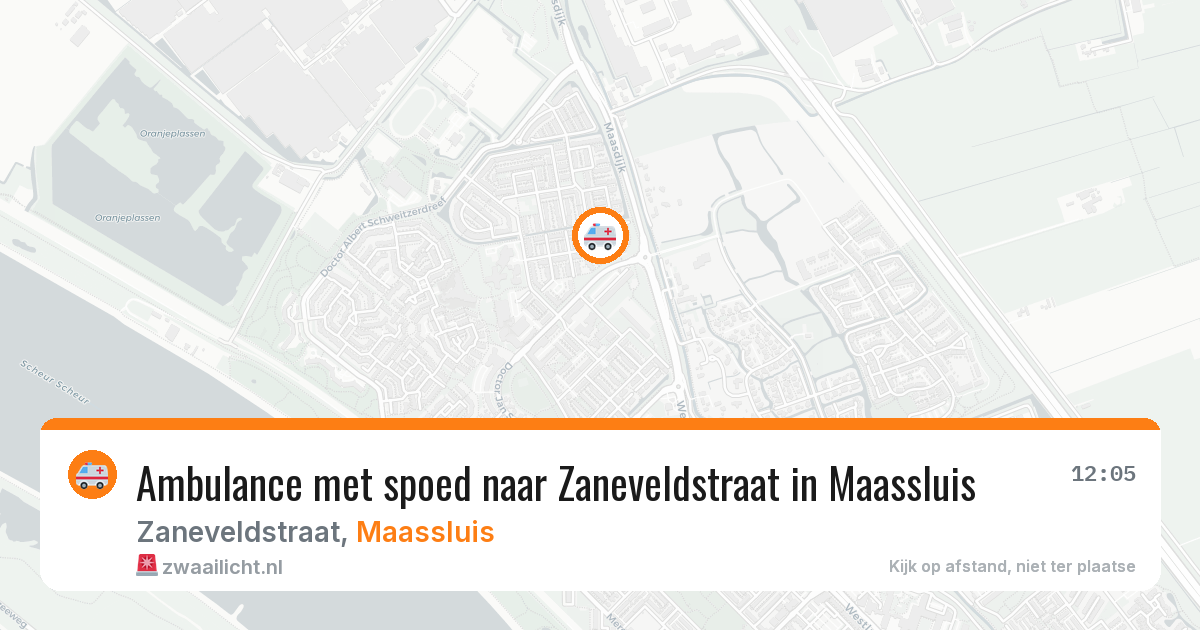 Ambulance met spoed naar Zaneveldstraat in Maassluis — 15 jul 2026