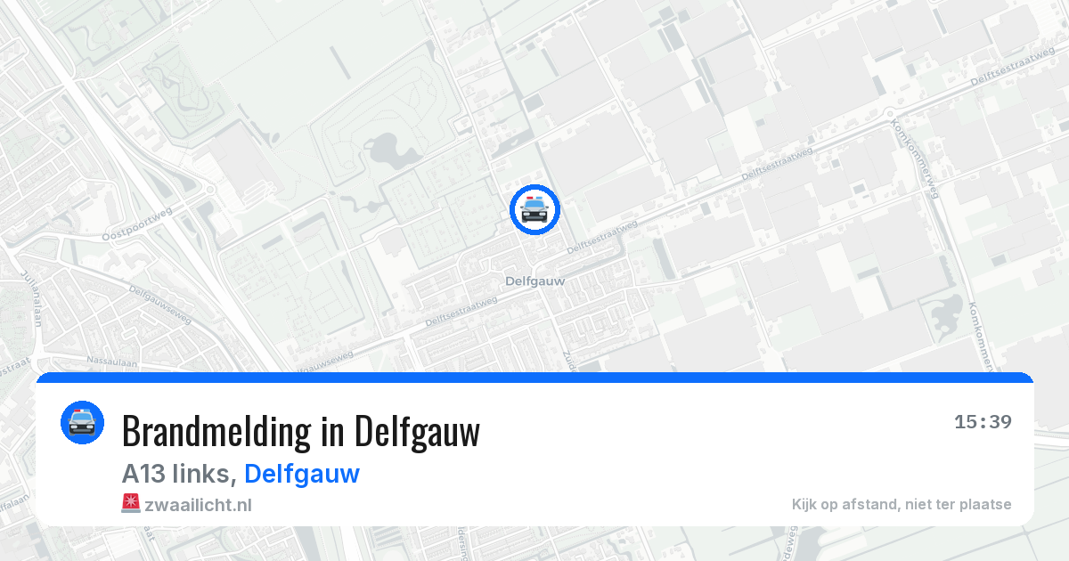 Brandmelding in Delfgauw — 13 jun 2026
