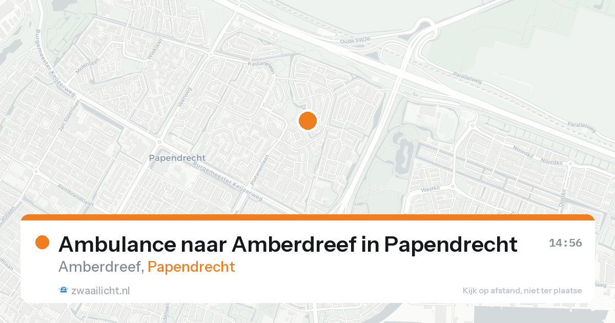 Ambulance naar Amberdreef in Papendrecht — 1 mrt 2026