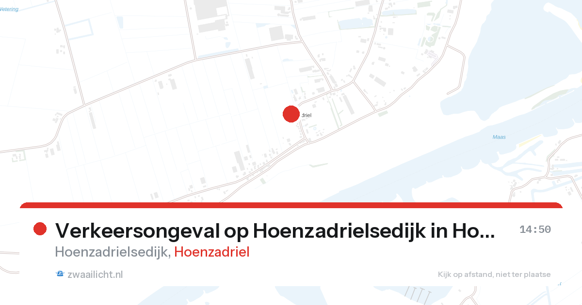 Verkeersongeval op Hoenzadrielsedijk in Hoenzadriel — 26 aug 2026