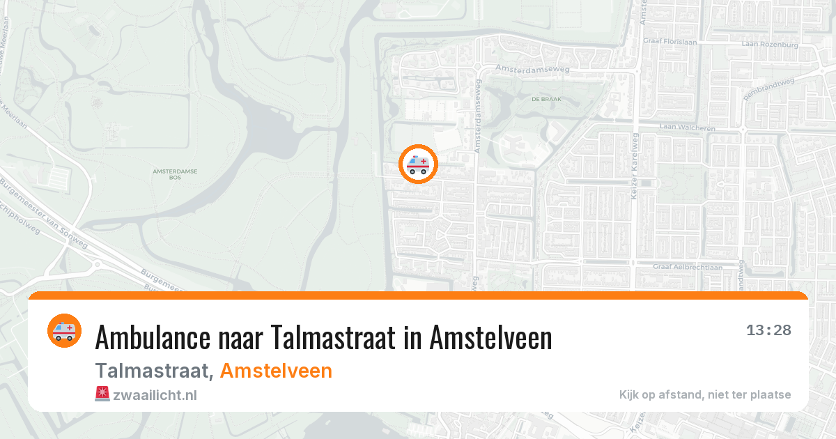 Ambulance naar Talmastraat in Amstelveen — 4 jun 2026
