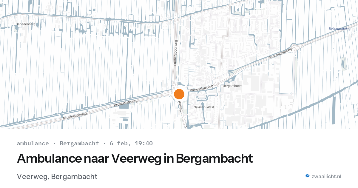 Ambulance naar Veerweg in Bergambacht — 6 feb 2026