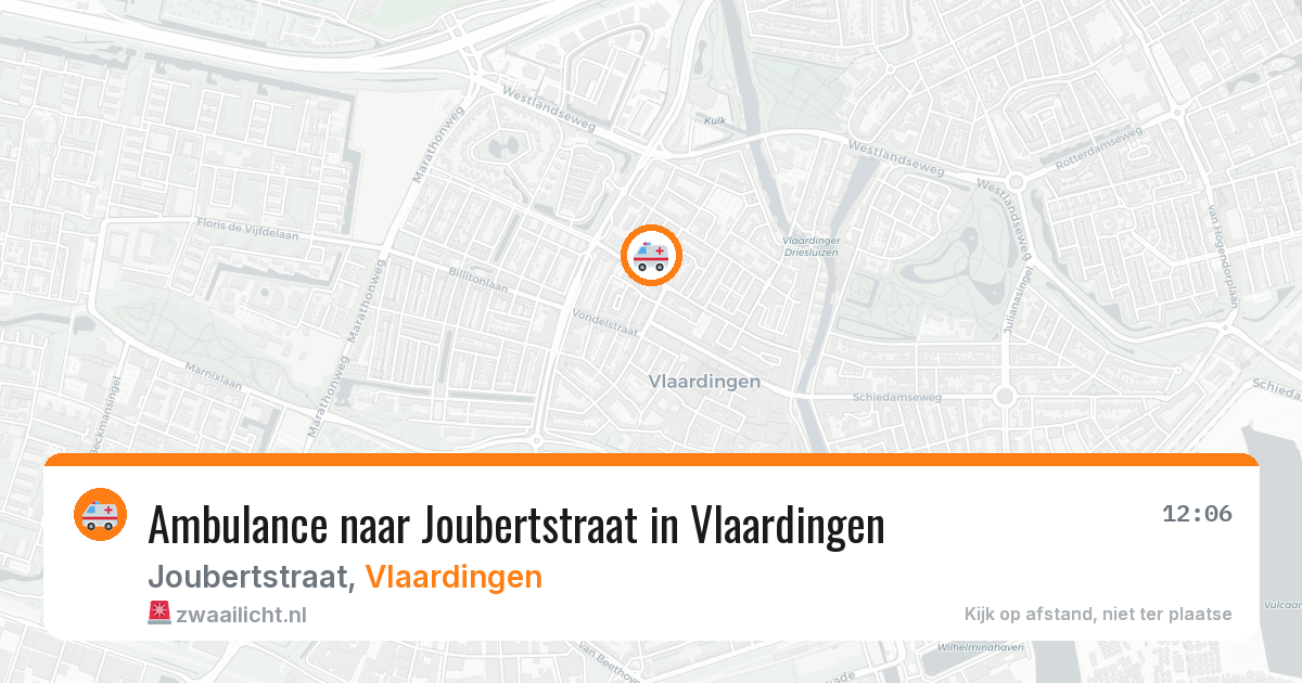 Ambulance naar Joubertstraat in Vlaardingen — 18 jul 2026