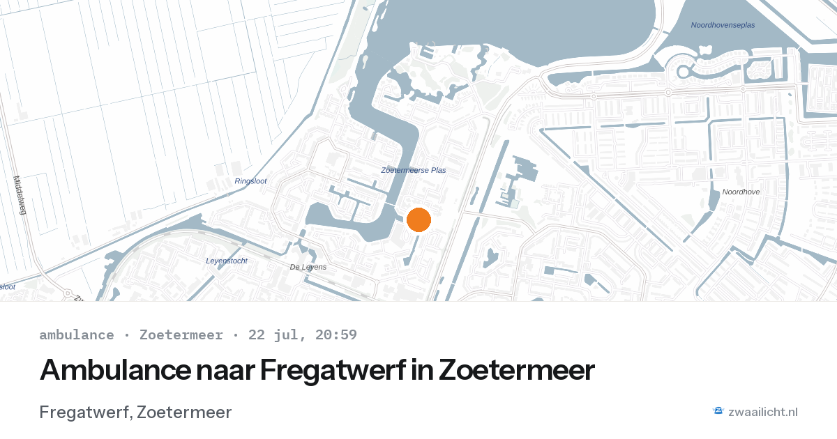 Ambulance naar Fregatwerf in Zoetermeer — 22 jul 2026