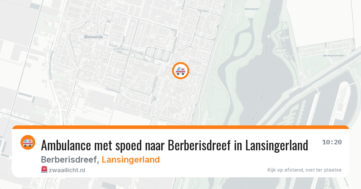 Ambulance met spoed naar Berberisdreef in Lansingerland — 11 aug 2026