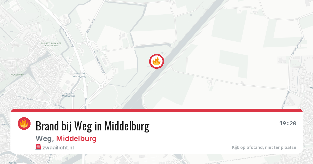 Brand bij Weg in Middelburg — 8 jul 2026