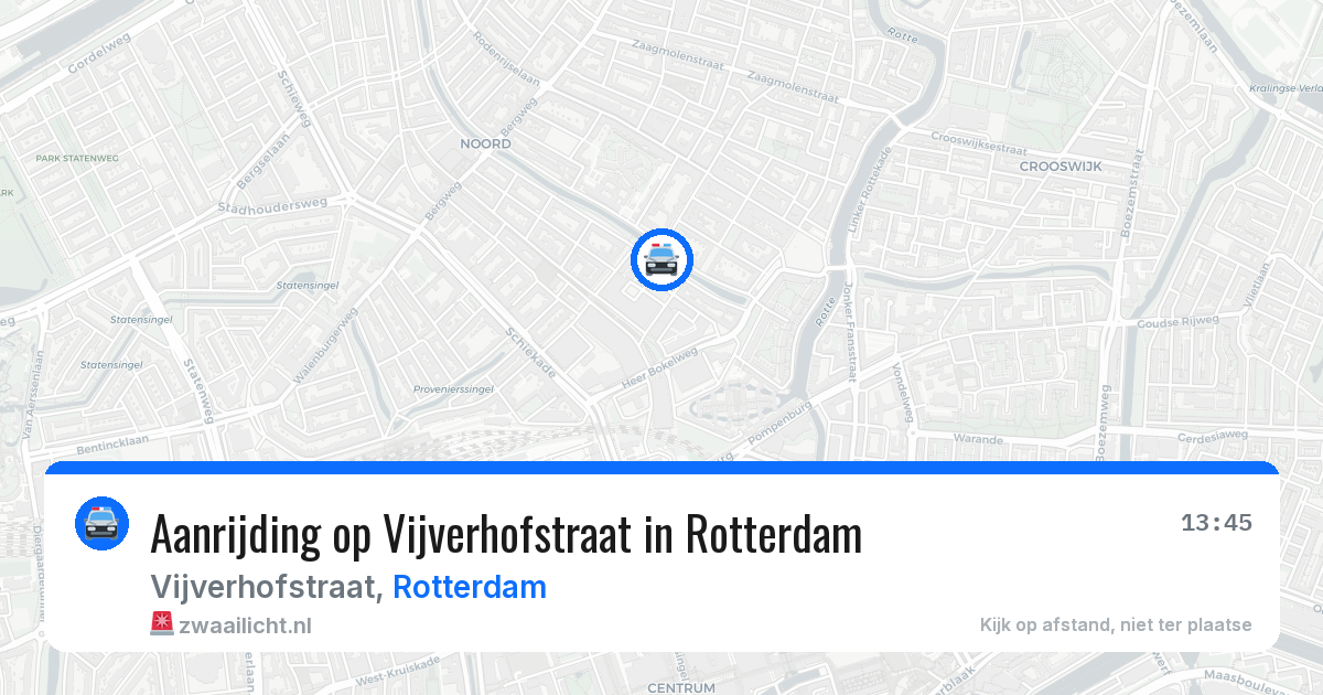 Aanrijding op Vijverhofstraat in Rotterdam — 10 jun 2026