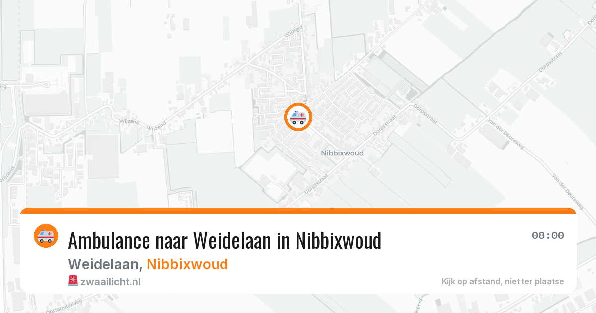 Ambulance naar Weidelaan in Nibbixwoud — 3 aug 2026