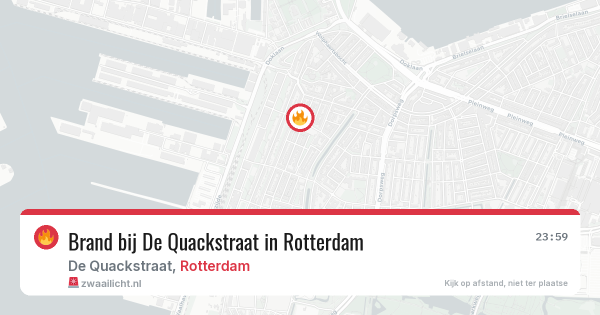 Brand bij De Quackstraat in Rotterdam — 11 jun 2026