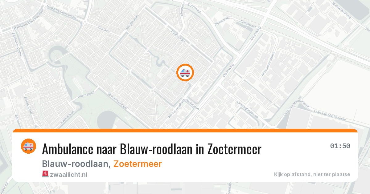 Ambulance naar Blauw-roodlaan in Zoetermeer — 10 aug 2026
