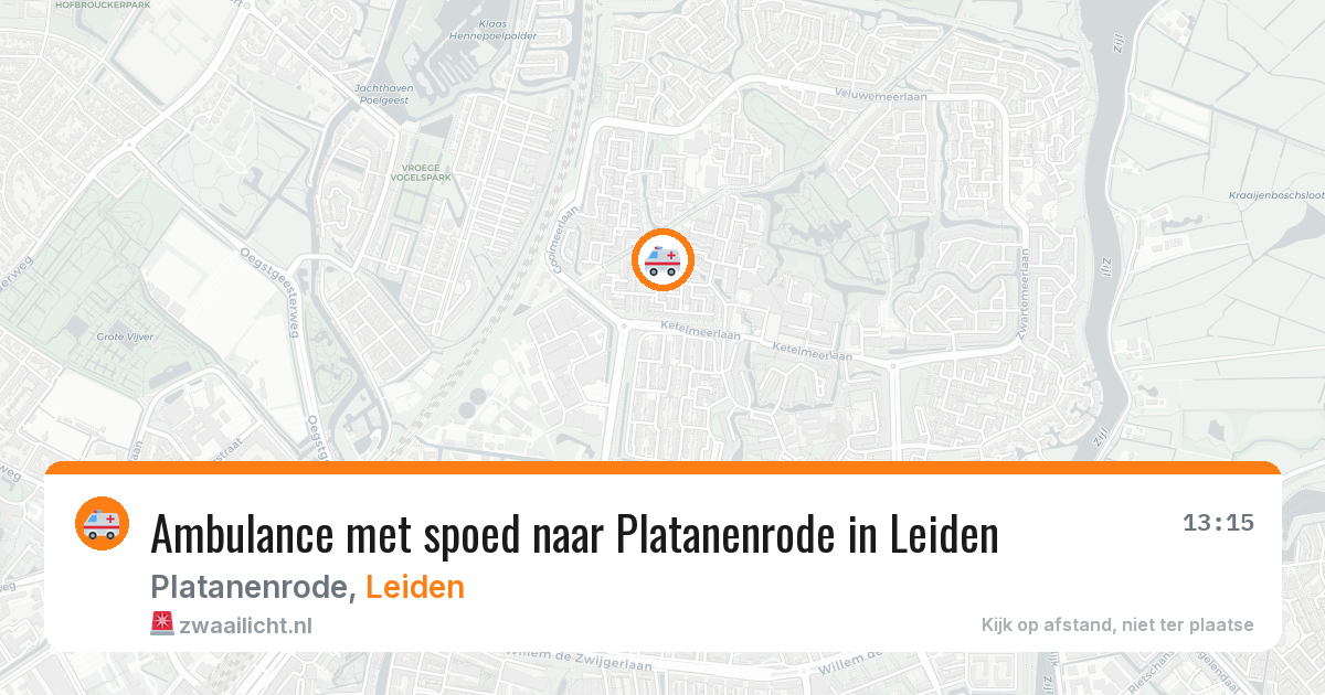 Ambulance met spoed naar Platanenrode in Leiden — 17 jan 2026