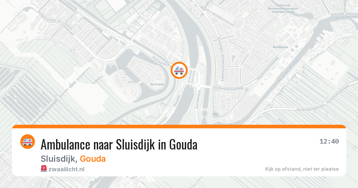 Ambulance naar Sluisdijk in Gouda — 23 jun 2026
