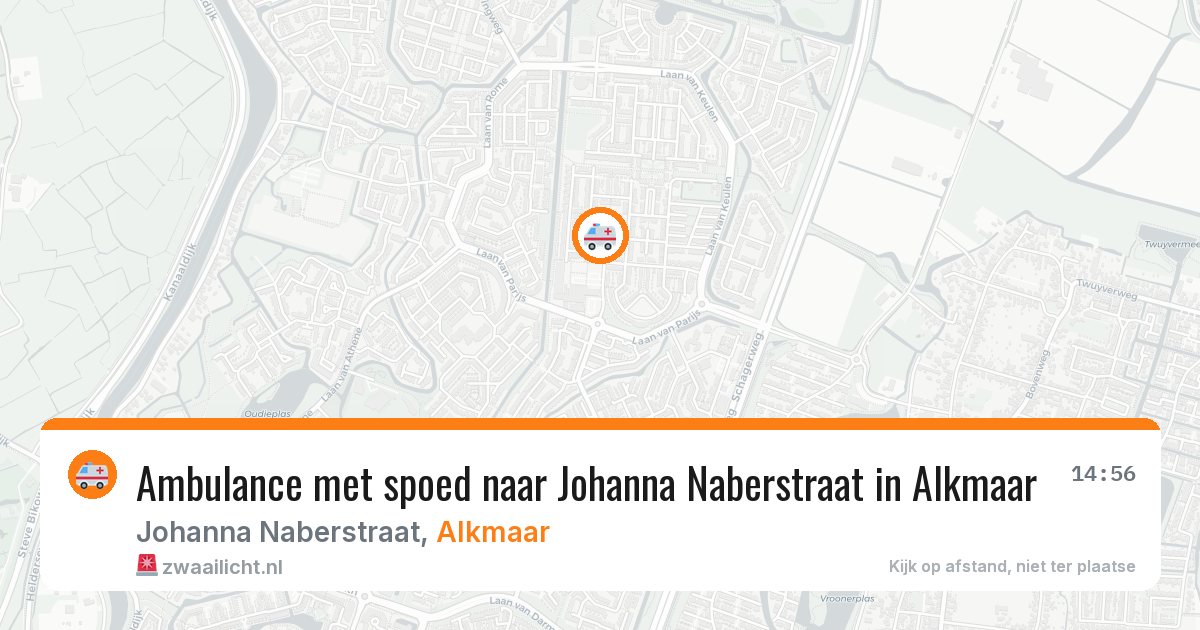 Ambulance met spoed naar Johanna Naberstraat in Alkmaar — 18 mrt 2026