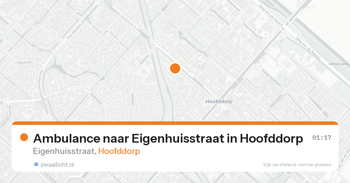 Ambulance naar Eigenhuisstraat in Hoofddorp — 14 mei 2026