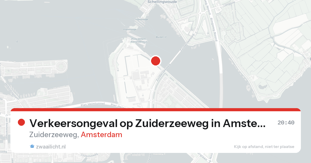Verkeersongeval op Zuiderzeeweg in Amsterdam — 17 aug 2026